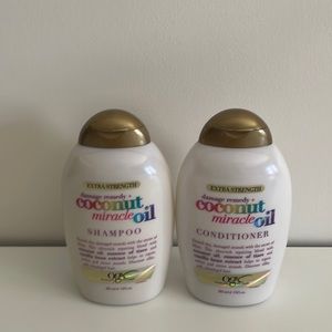 Ogx coconut oil miracle shampoo and conditioner size 385 ml e 13fl.oz.